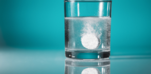 cup with dissolving pill