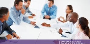 Proper Notice for Board and Member Meetings: Why It Matters and How to Do It Right - People joined around the table in a board meeting - Law Firm For Nonprofits